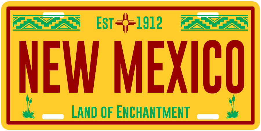 New mexico licence plates deals
