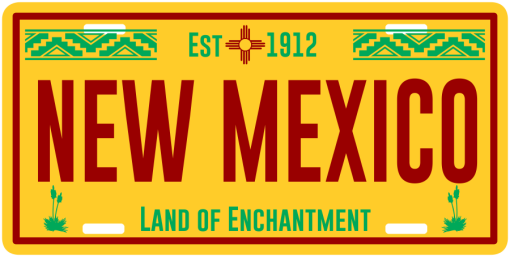Authentic New Mexico License Plate