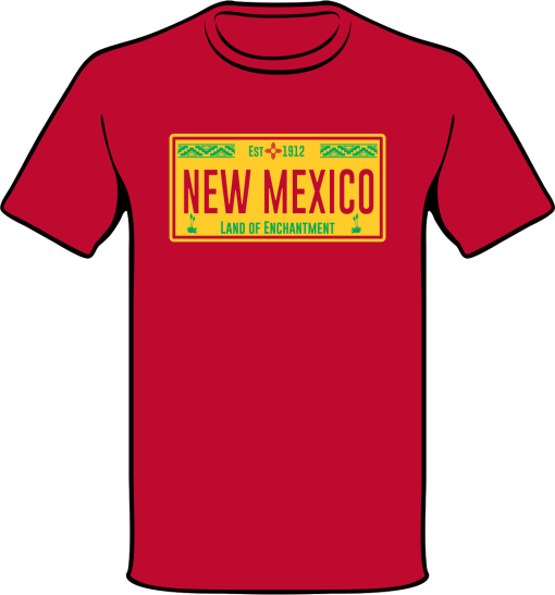 Authentic New Mexico License Plate Shirt - Image 3
