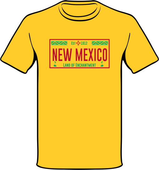 Authentic New Mexico License Plate Shirt - Image 2