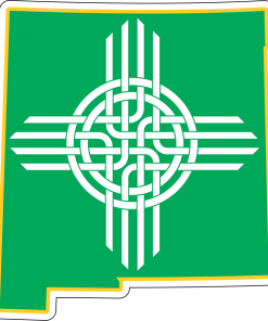 Celtic ZIA NM Outline Decal - Green