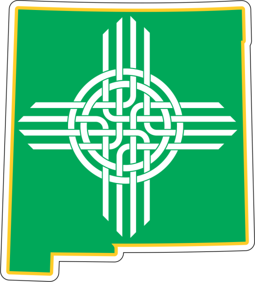 Celtic ZIA NM Outline Decal - Green
