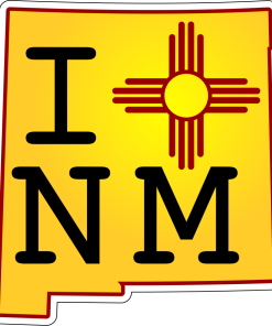 I ZIA NM Yellow NM Outline Decal