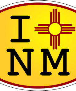 I ZIA NM Yellow Oval Decal