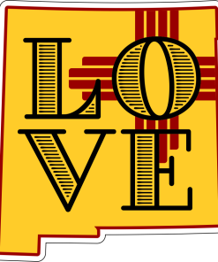 LOVE ZIA NM Outline Decal