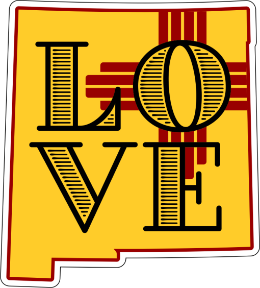LOVE ZIA NM Outline Decal