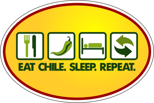 Eat Chile Sleep Repeat - Oval